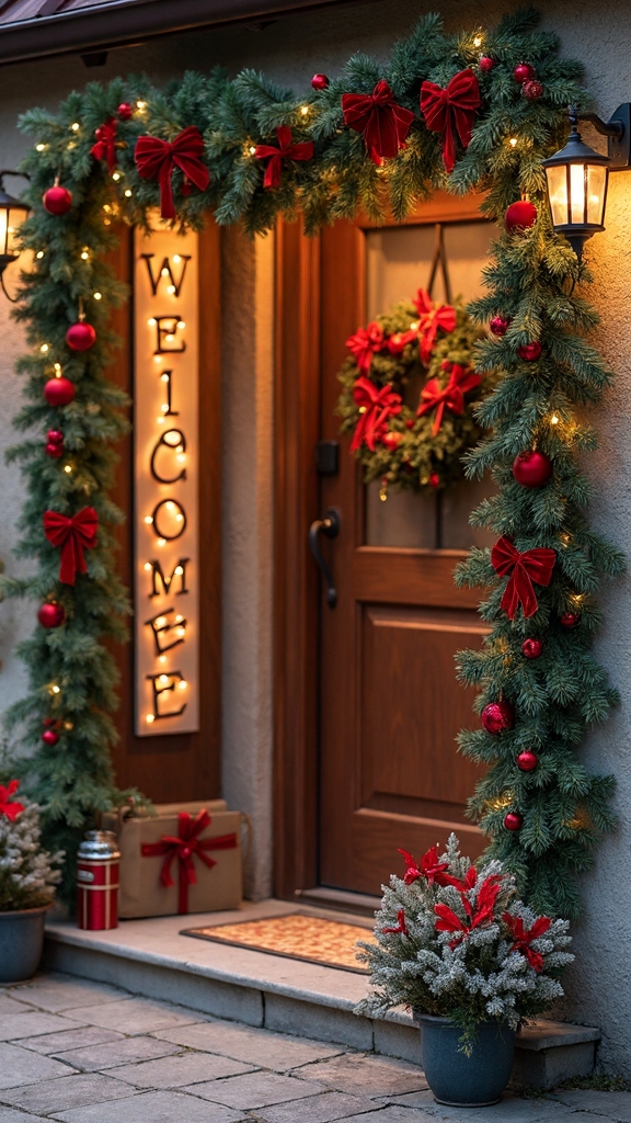 festive welcoming personalized holiday welcome signs