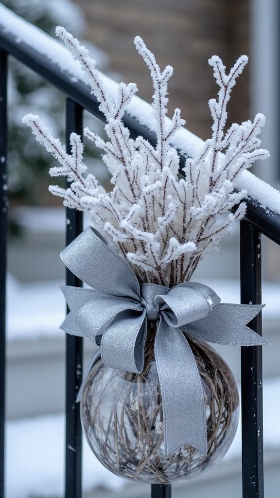 festive winter railing decor ideas
