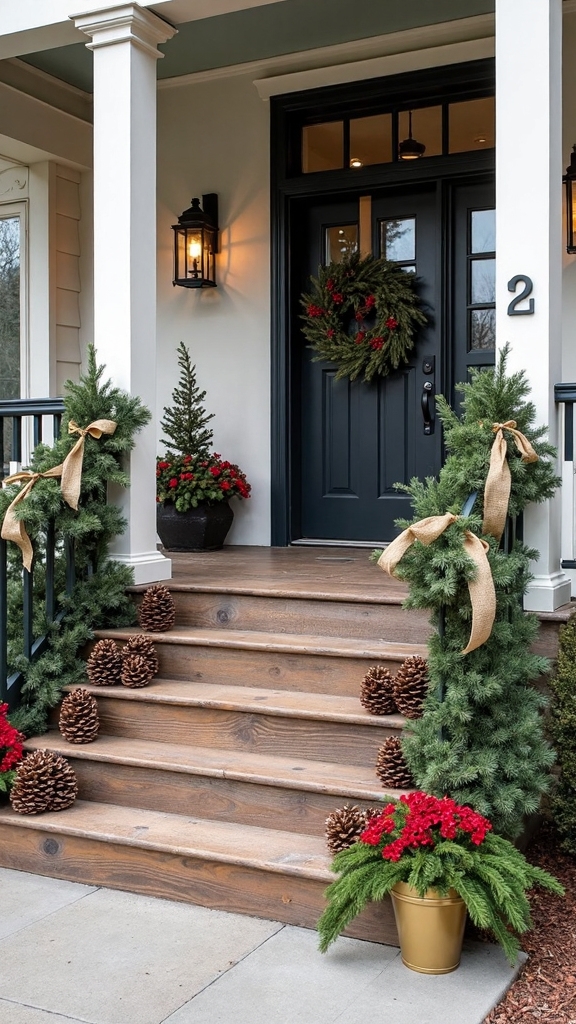 fragrant rustic winter porch decor