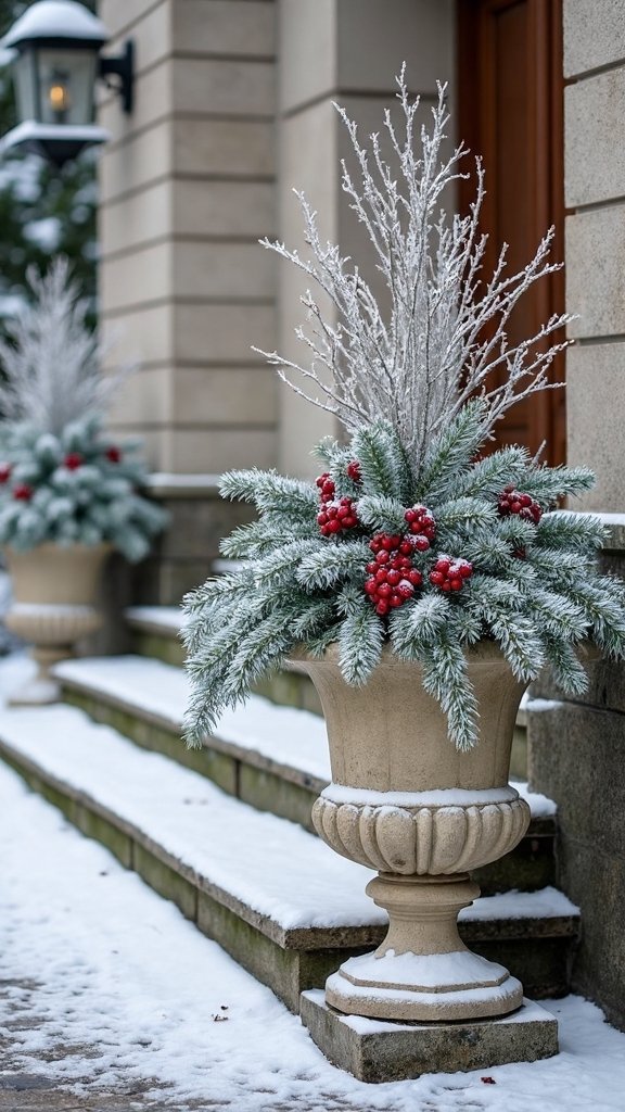 frosted winter wonderland statement decor
