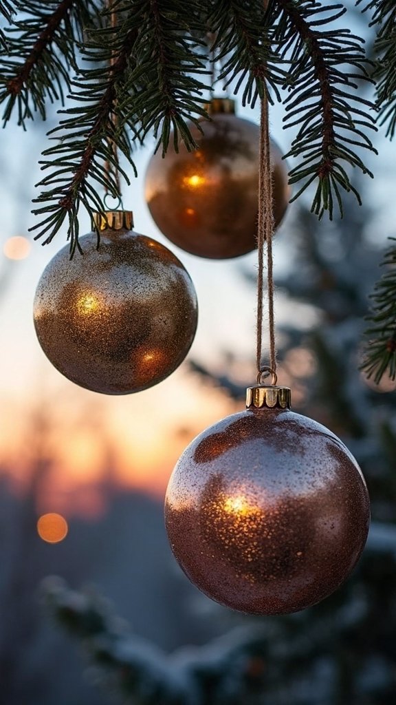 giant metallic holiday ornamentation