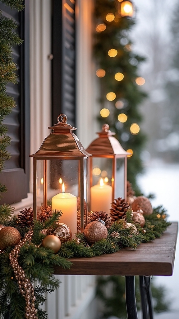 glamorous metallic winter tablescape display