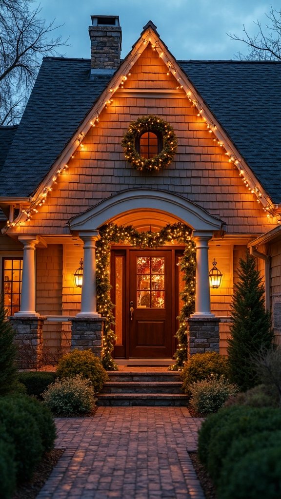 glowing roofline architectural lighting showcase