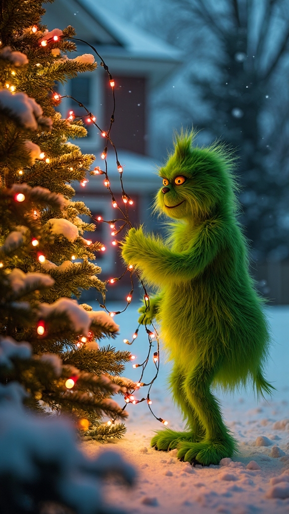 grinch s christmas lights heist display
