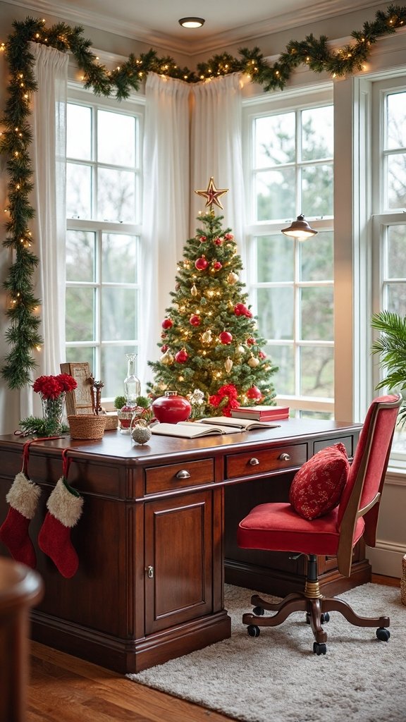 holiday home office decor