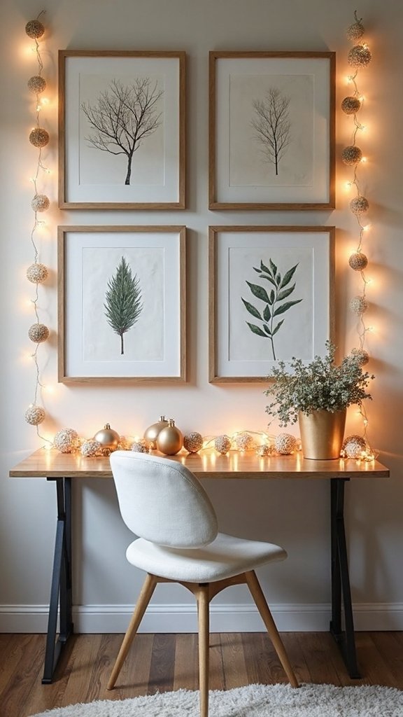 holiday themed gallery wall