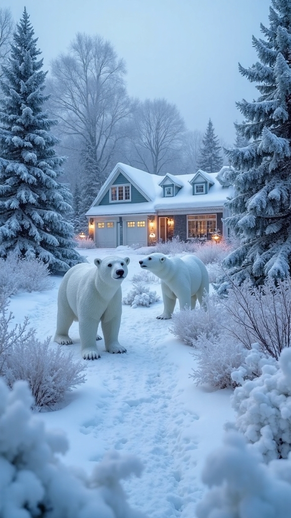 icy arctic polar bear habitat