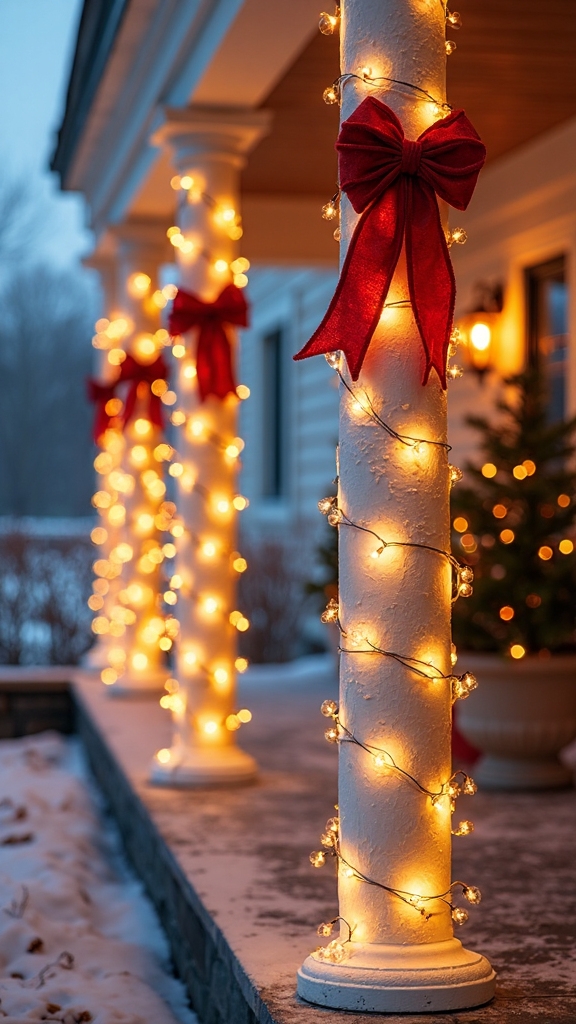 illuminate christmas porch column lights