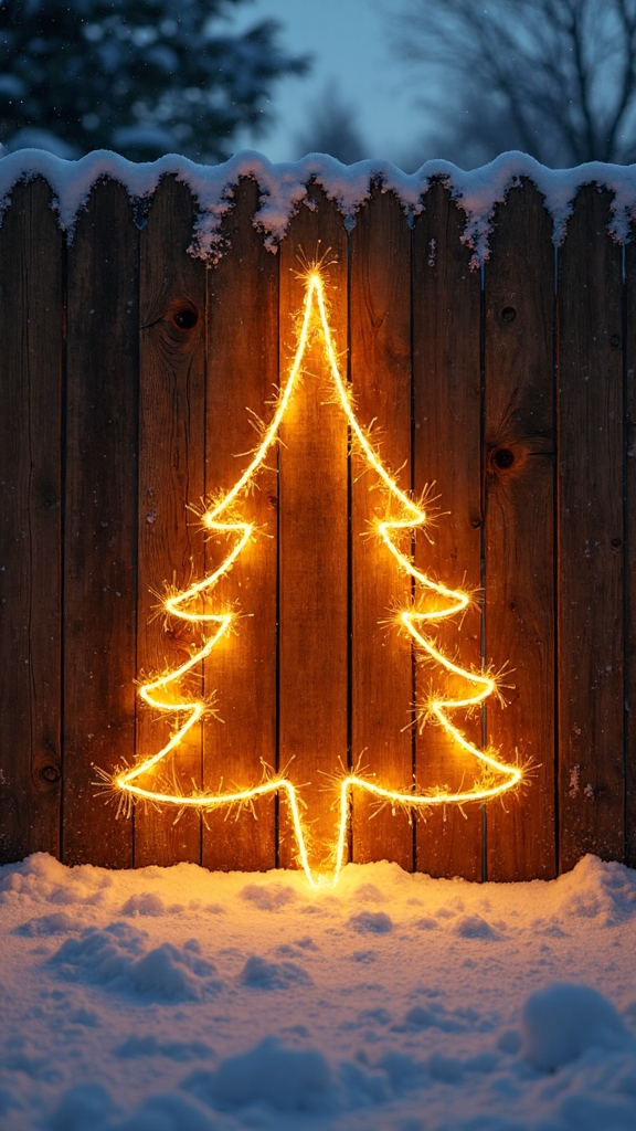 illuminated customizable christmas tree silhouettes