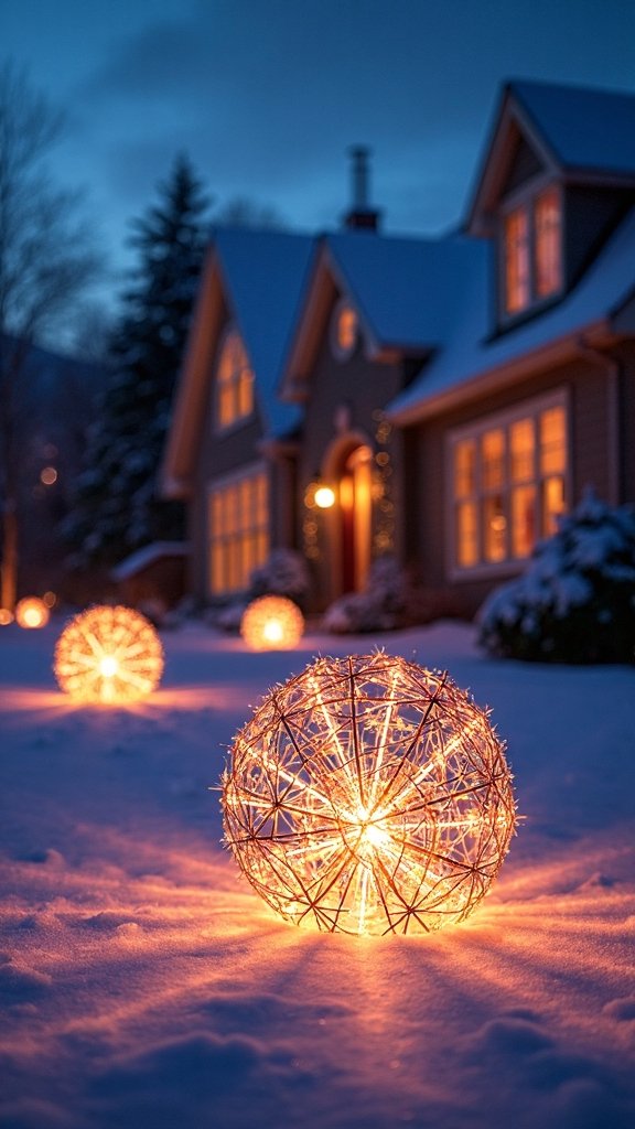 illuminated dimensional outdoor light sculptures