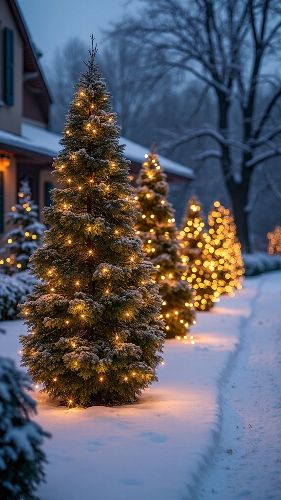 illuminated spherical topiary holiday displays