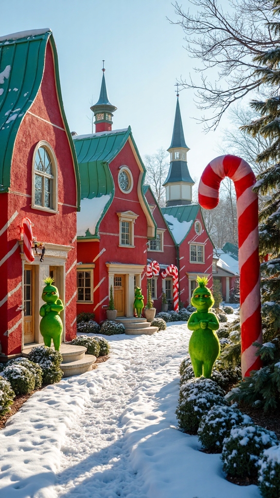 illuminated whoville village christmas display