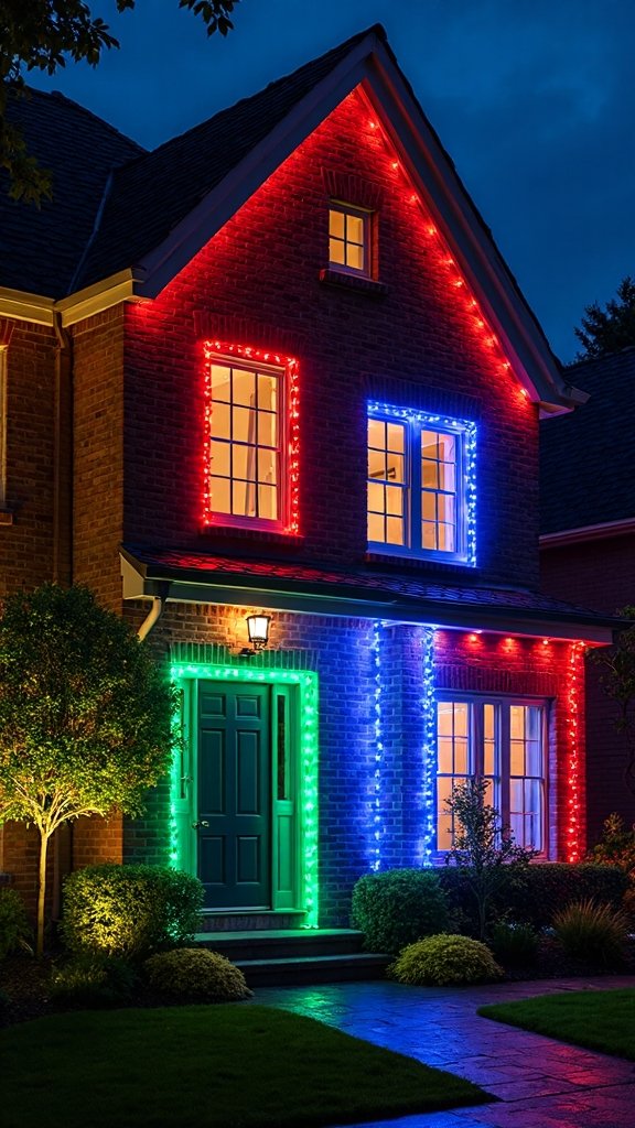 illuminating architectural features with rope lights