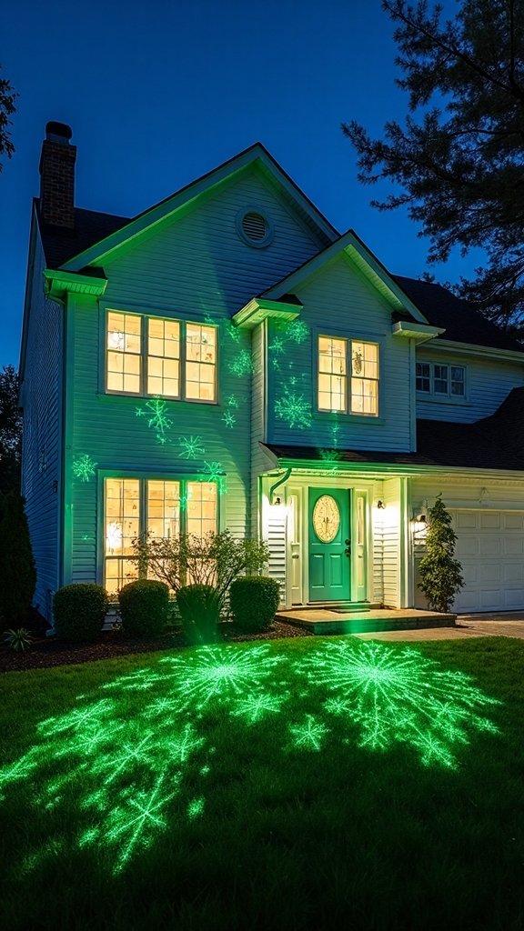 immersive exterior winter decor projectors