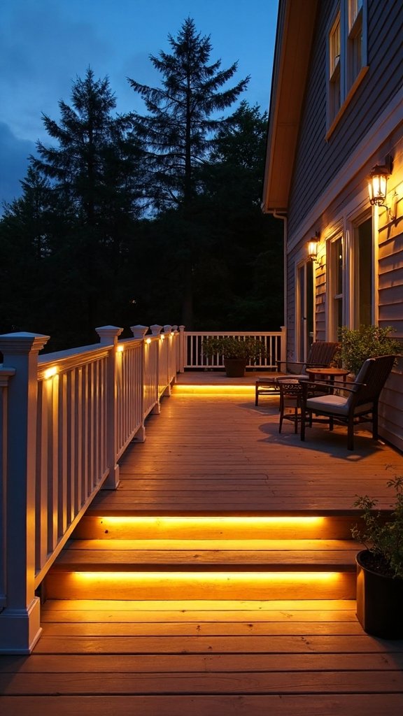 integrated deck railing lighting system