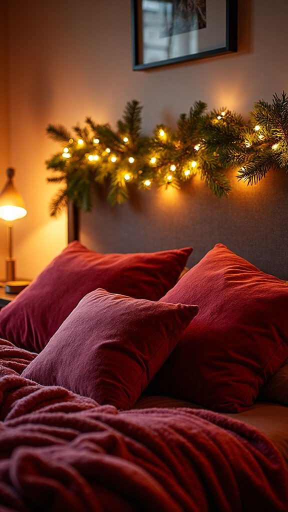intimate festive sanctuary through string lights