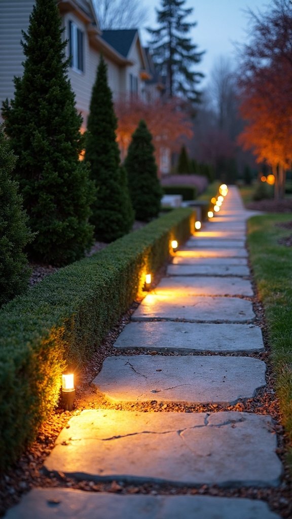 inviting safe festive pathway lighting