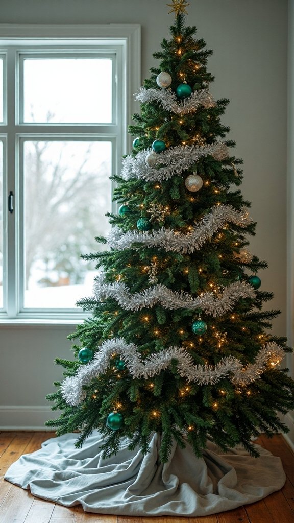 layer garland and ribbons first