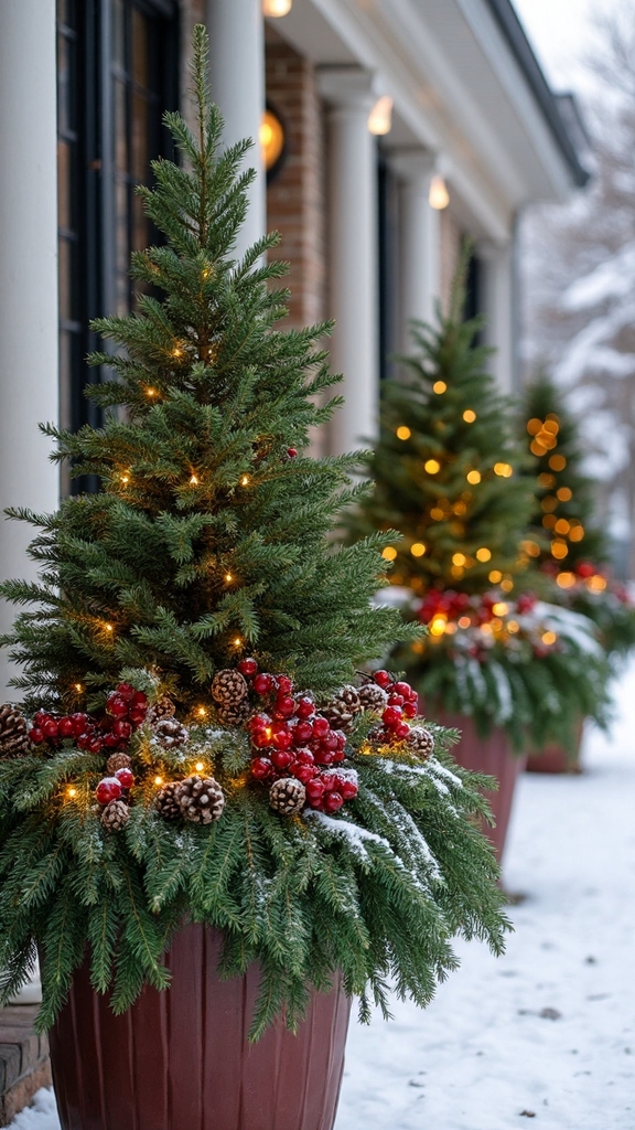 layered evergreen holiday showcase