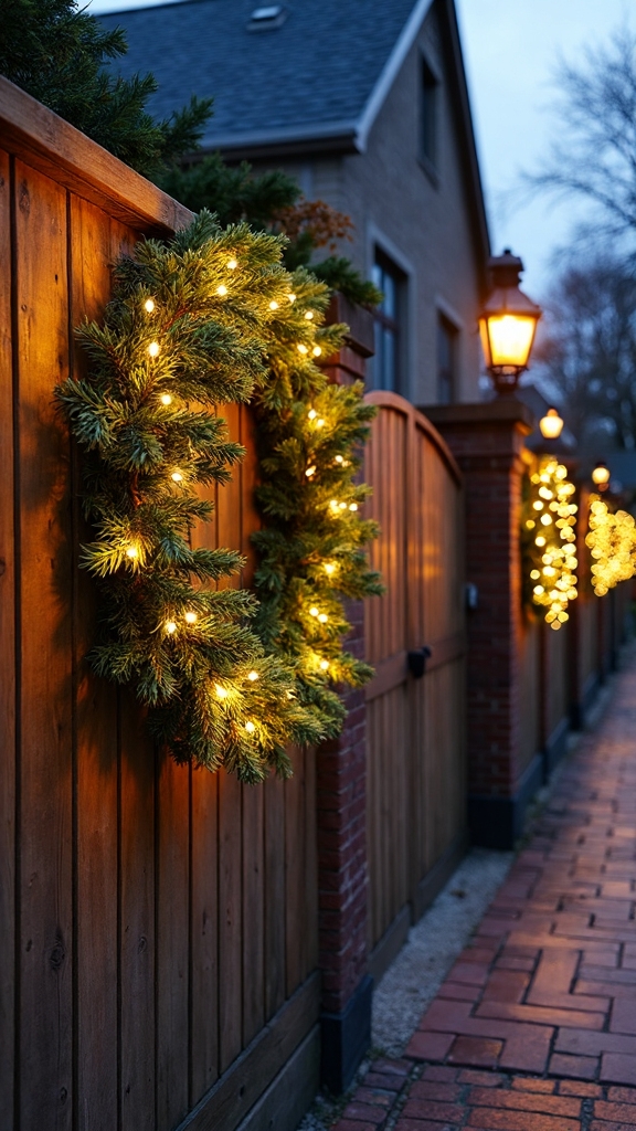 lighted exterior wall wreaths welcome guests