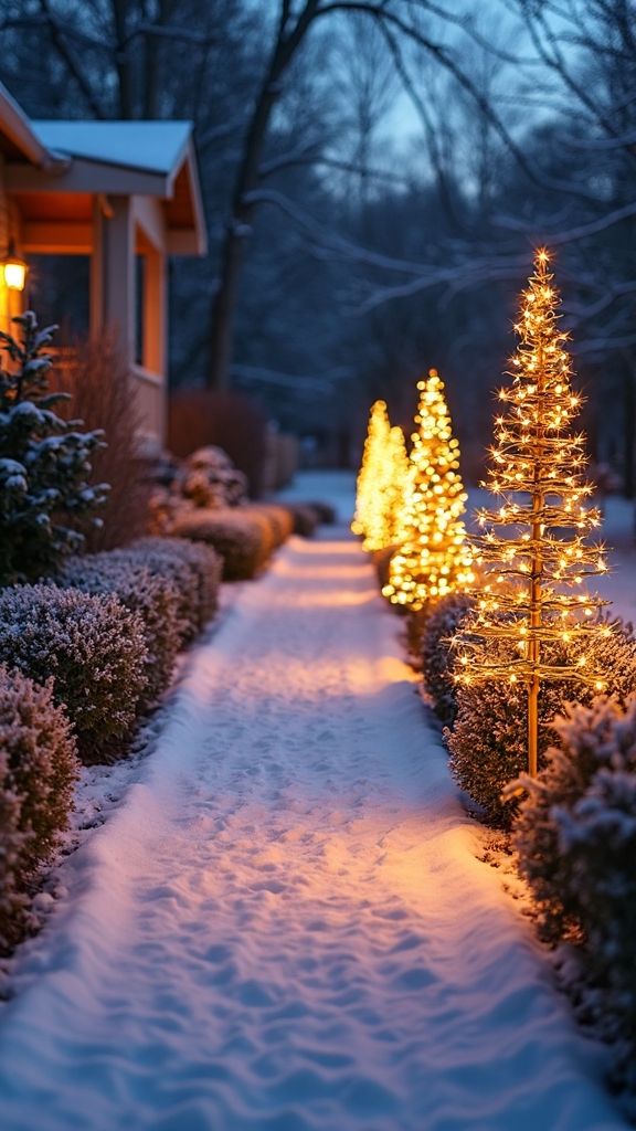 lighted path christmas tree decorations