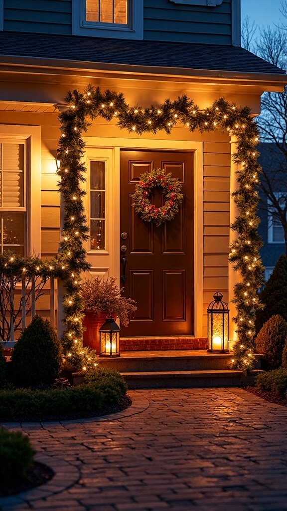 lighting elevates christmas porch decor