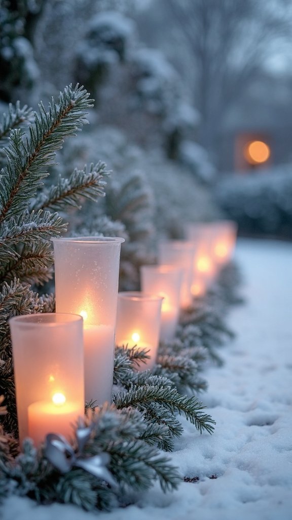 luminous frosted pathway decor