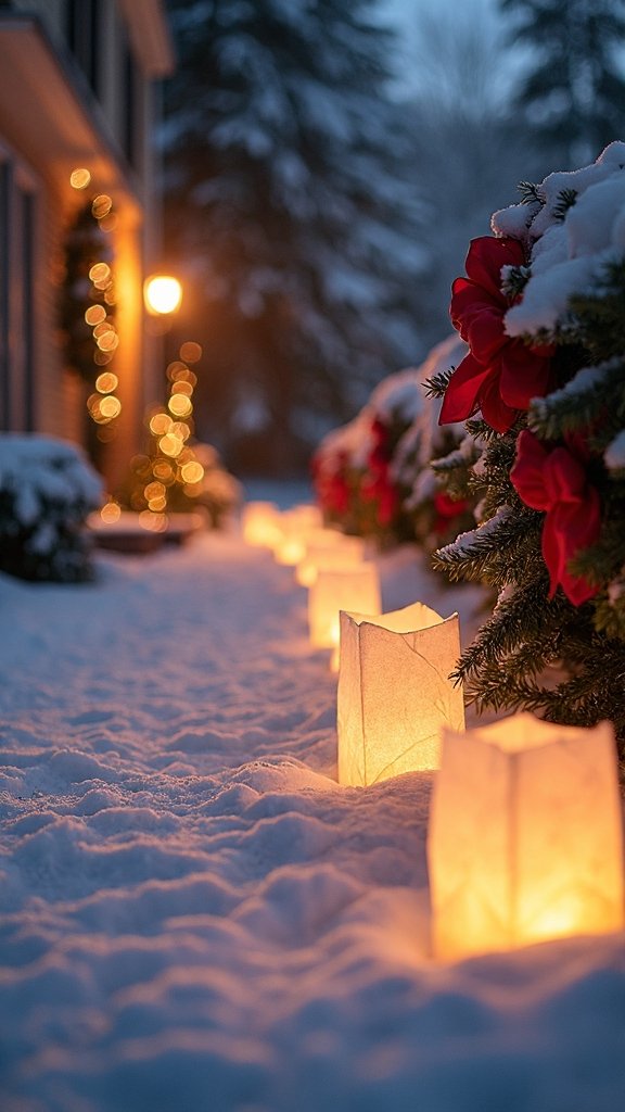 luminous pathway guides festive charm