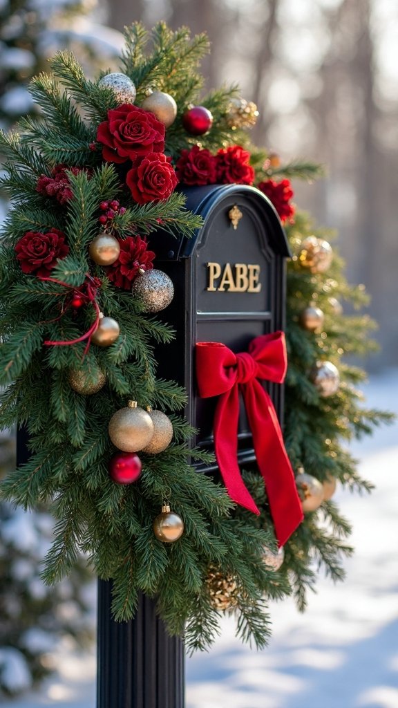 luxurious botanical mailbox holiday adornment