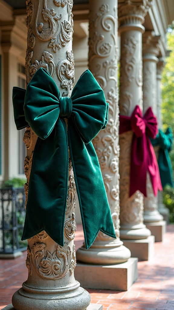 luxurious jewel toned bow arrangements