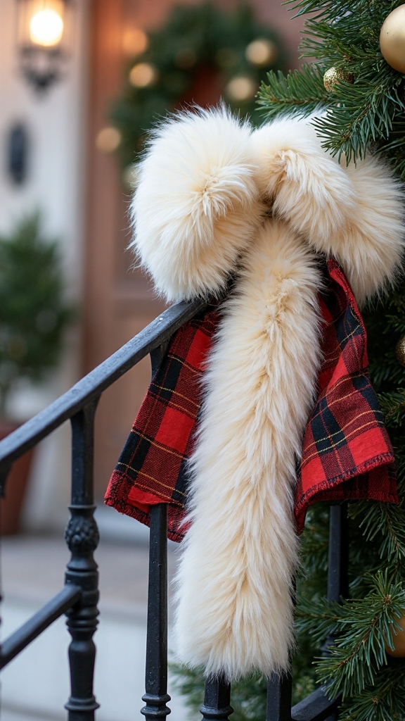 luxurious winter ready railing decor