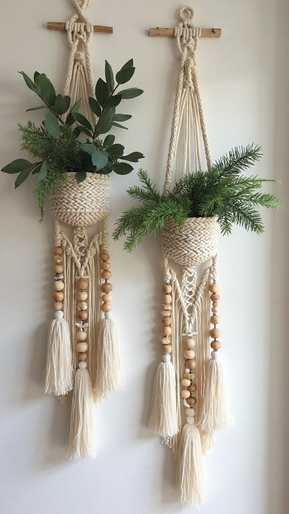 macrame greenery boho christmas