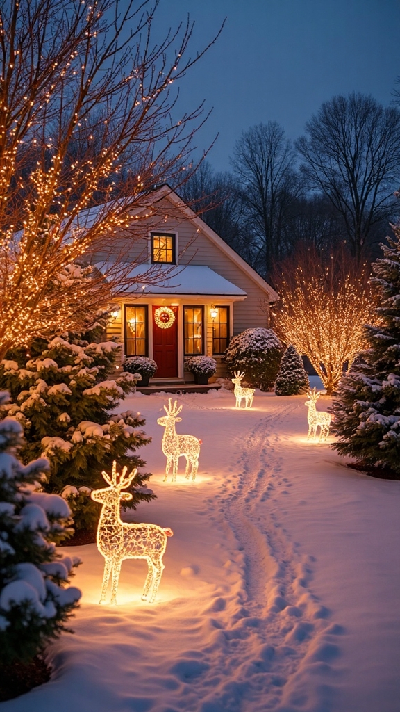 magical christmas yard decor transformation