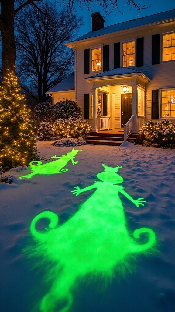 magical grinch silhouette christmas decor