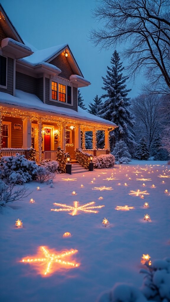 magical winter lawn decoration display