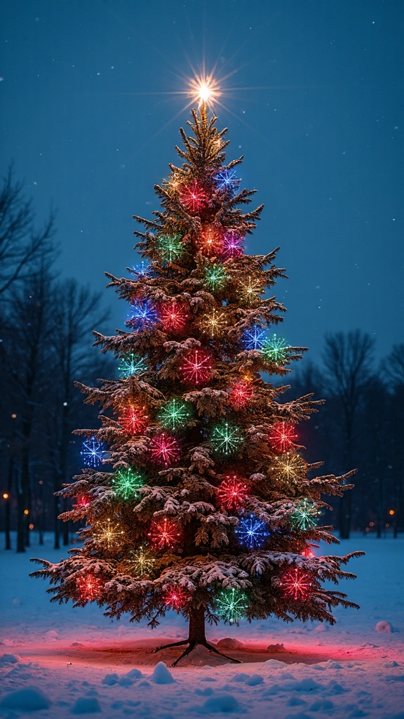 mesmerizing dynamic outdoor lighting display