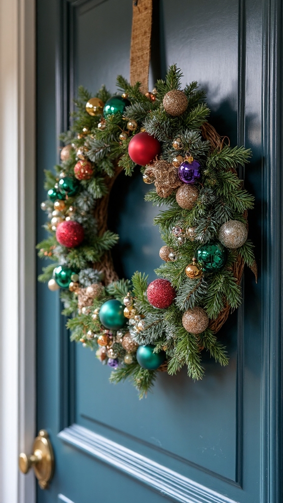mesmerizing jewel tone ornament wreath creations