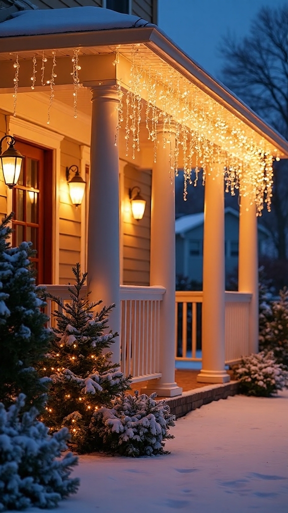 mesmerizing winter wonderland icicle light curtains