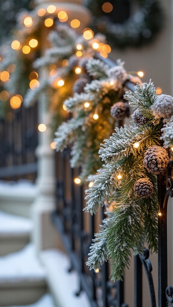 metallic winter wonderland display