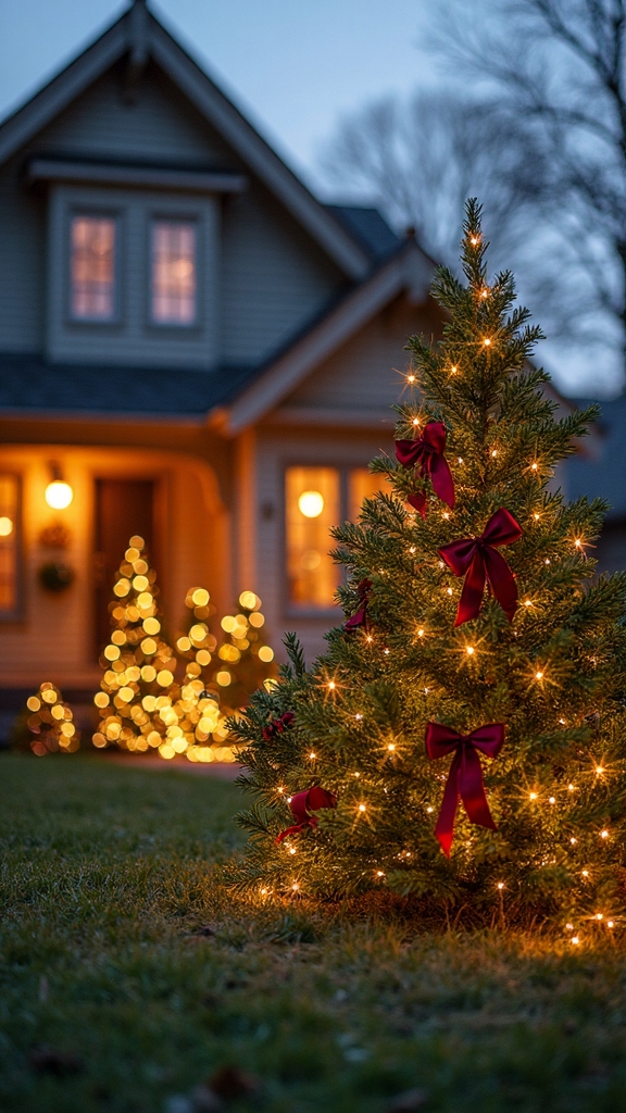 miniature christmas tree forest display