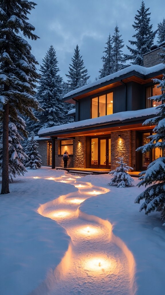 minimal dramatic vertical sophisticated landscape uplighting