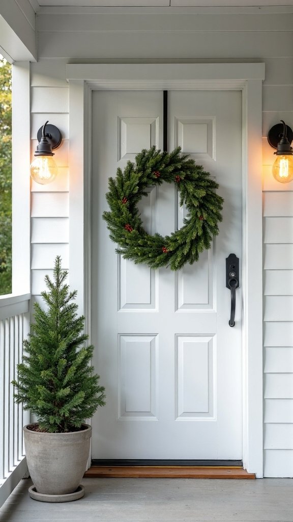 minimalist outdoor christmas decor ideas