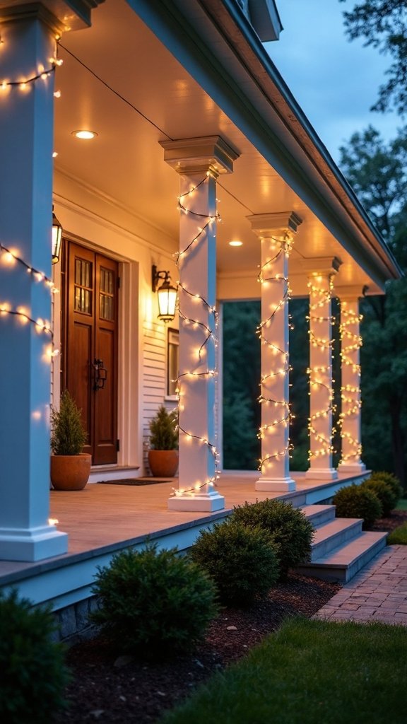 minimalist vertical column lighting accents