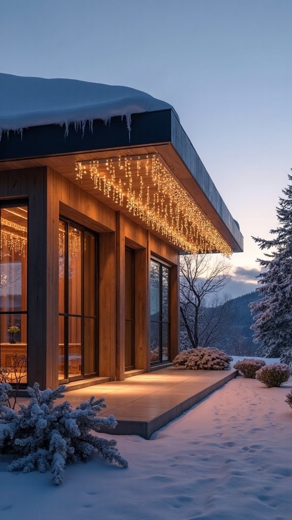 minimalist warm discreet icicle lights
