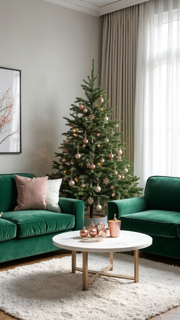 modern christmas living room