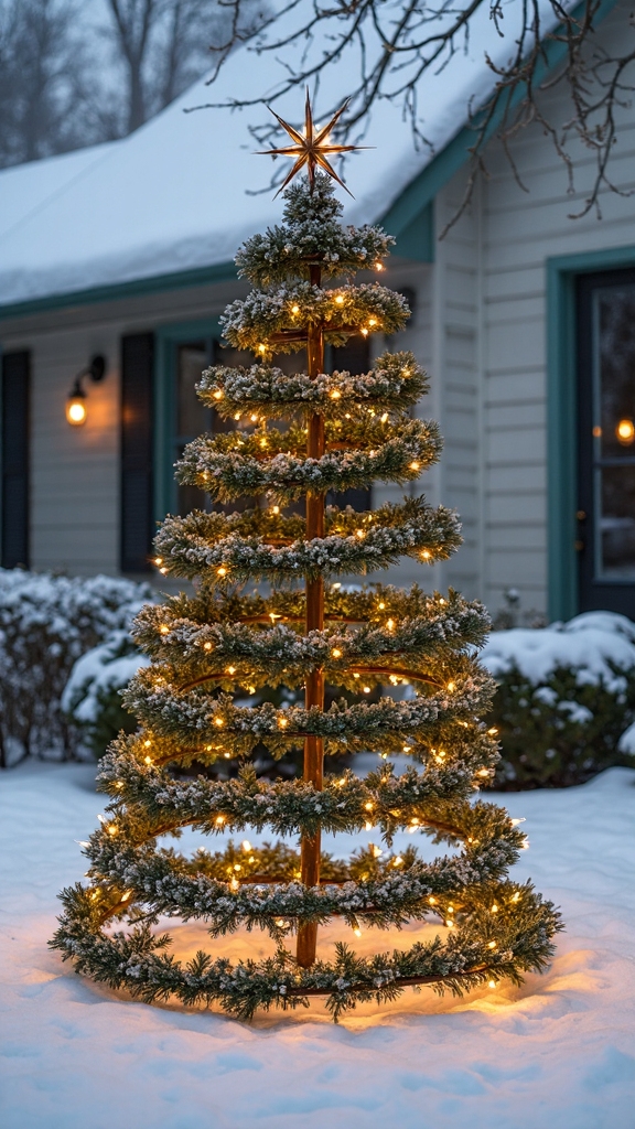 modern dimensional hula hoop tree