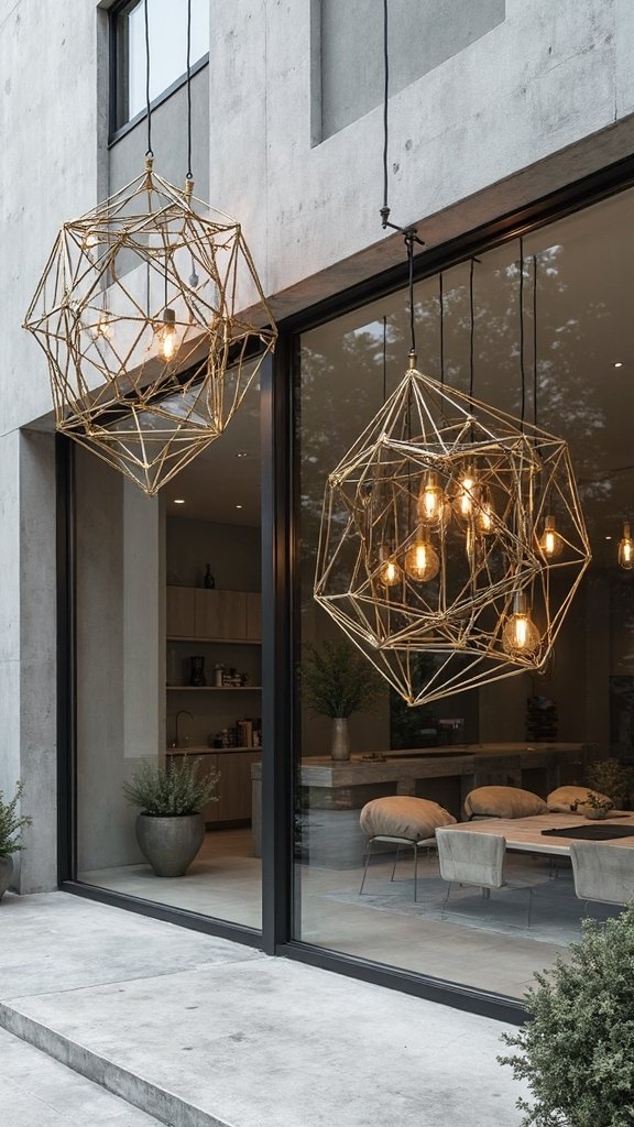modern geometric wire decor