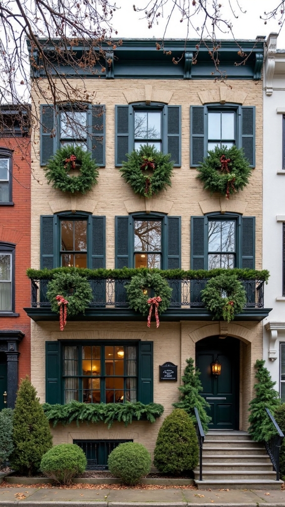 multi level facade holiday decor