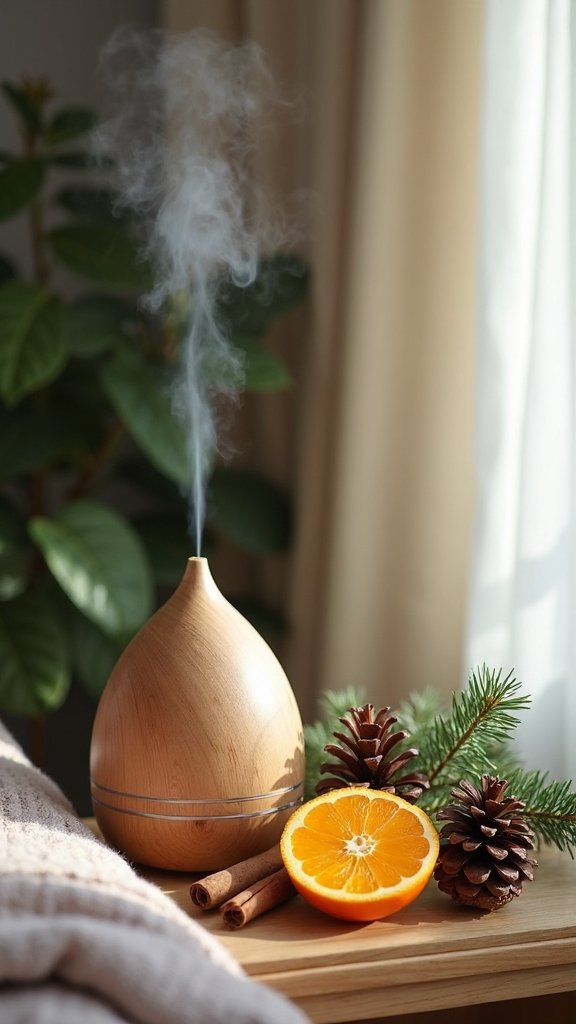 natural festive scents diffused
