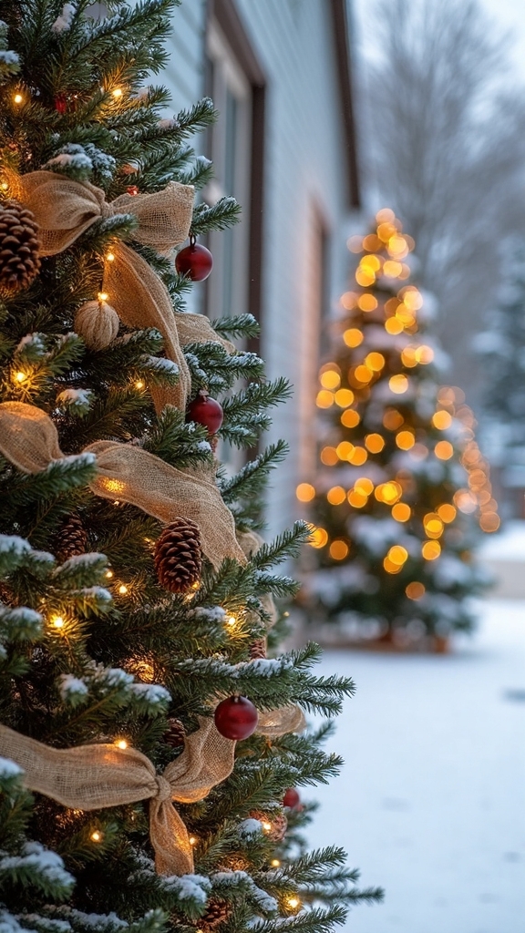 natural pine tree decor